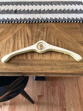 Wood Hanger Hollywood Regency Style vintage gold white wooden coat Hanger