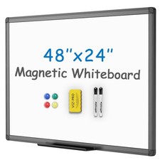 VIZ-PRO White board Magnetic Dry Erase Board with 1 Eraser  2 Markers  Magnet