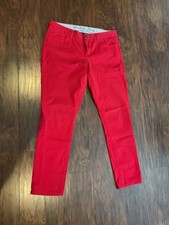 Tommy Hilfiger woman  s freedom skinny stretch cotton pants red size 12