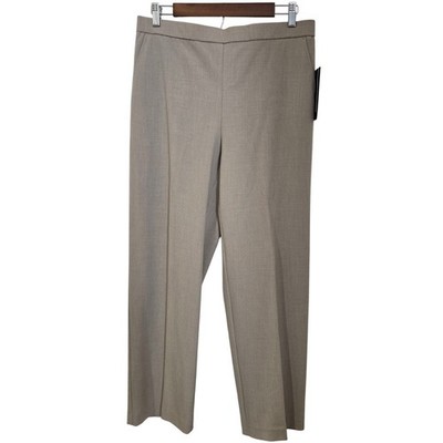 Briggs Slimming Solution Pants Women 12 Short Tan NEW Pull On Straight Leg