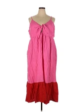 Tabitha Brown for Target Women Pink Casual Dress 2X Plus