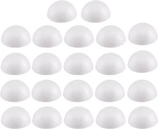 Crafjie 14PCS 4 Inchs Half Foam Balls White Half Round Polystyrene Foam Balls