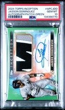 2024 Topps Inception Jasson Dominguez Rookie Green Patch Auto RPA /99 PSA 10 Gem