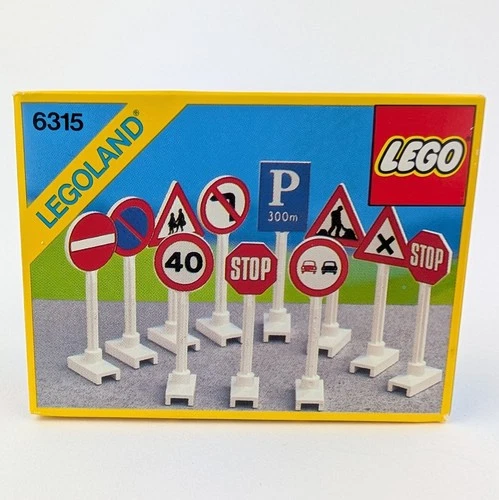 LEGO 6315 Road Signs 1988 LEGOLAND Town Vintage Set NEW SEALED NIB Rare HTF