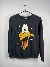 Vintage 1989 Daffy Duck Big Face Sweatshirt ACME Warners Bros. Hanes XL 23x27