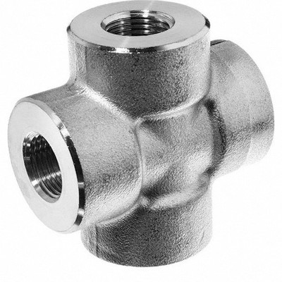 CROSS 3/4'' 3000 lb. (3M) NPT Thread Forged 316/L Stainless Steel Pipe Fitting