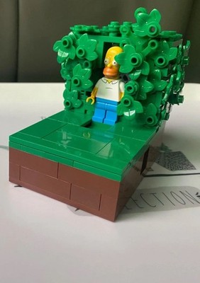 Homer verschwindende Hecke Meme Bausteine Spielzeug lustig Desktop MOC Geschenk