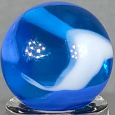 Small Vacor Bluejay Swirl Marble .55 Inches Near-Mint Condition