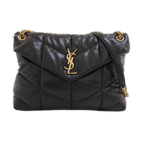 Yves Saint Laurent PUFFER Shoulder bags Suede Black Free Shipping | Duties Paid