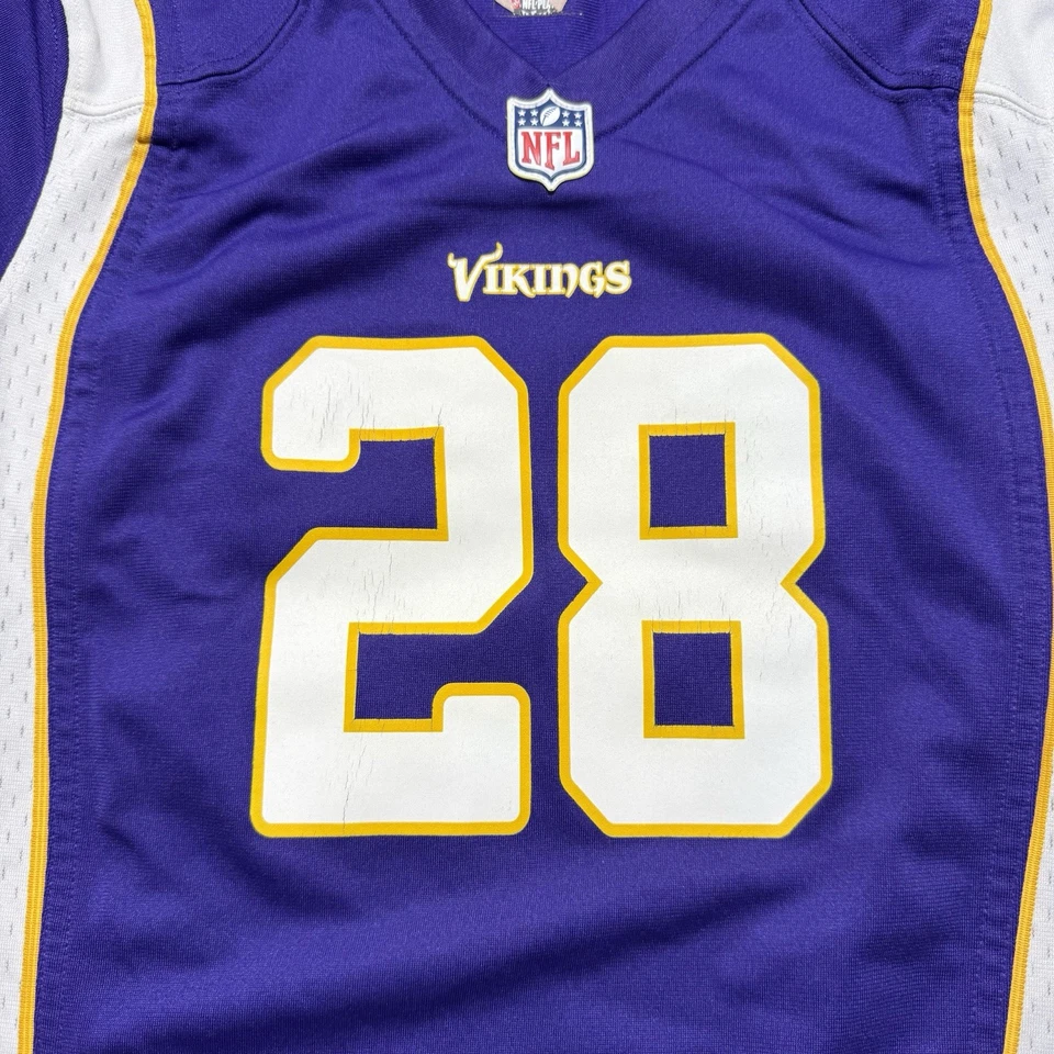 Camiseta deportiva para mujer Minnesota Vikings Adrian Peterson #28 Nike On Field talla pequeña Foto 3 de 4