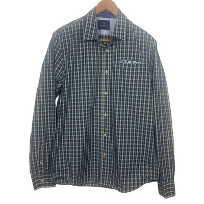 #ad #ad Scotch amp; Soda Men’s Large Plaid Button Front Shirt Business Casual Cotton $22.00