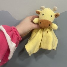 Honest Baby Giraffe Lovey Security Blanket Organic Cotton Plush Yellow