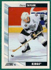 Dave Taylor - 1992-93 Score #49 - Los Angeles Kings Hockey Card