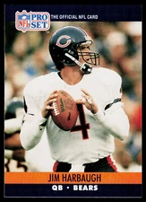 Jim Harbaugh, 1990 Pro Set, #452, Chicago Bears, RC