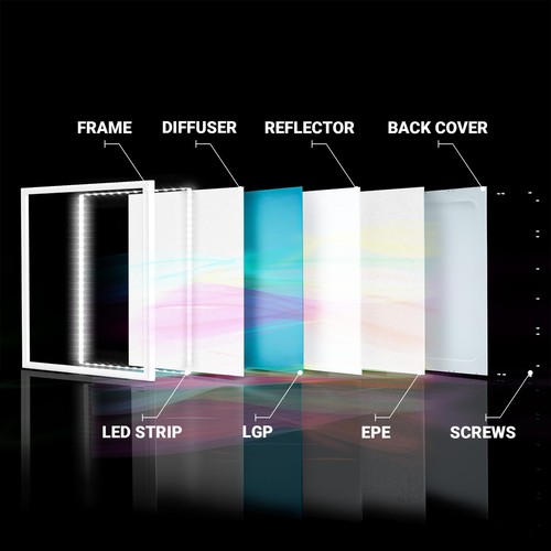 JUEGO DE 2 EMPIRE 1 | Panel colgante LED | 30x120cm | 40W / 4000K | Blanco neutro | T... - Imagen 10 de 11