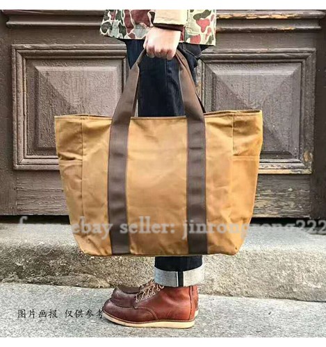 Classic 70391 Vintage Oil Wax Bag Single Shoulder tote Canvas Bag Tote bag - Picture 10 of 15