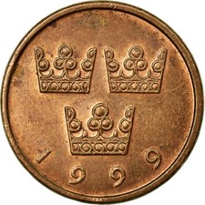 #672533 M&uuml;nze, Schweden, Carl XVI Gustaf, 50 &Ouml;re, 1999, S+, Bronze, KM:878