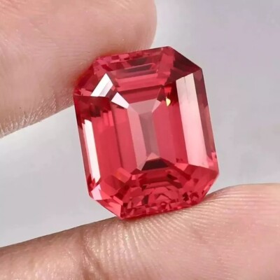 AAA Grade 9.00 Ct Ceylon Padparadscha Sapphire Emerald Cut Loose Natural Gem