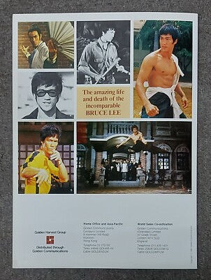 Bruce Lee Siu-Lung BRUCE LEE THE LEGEND 1983 Movie Promo Flyer