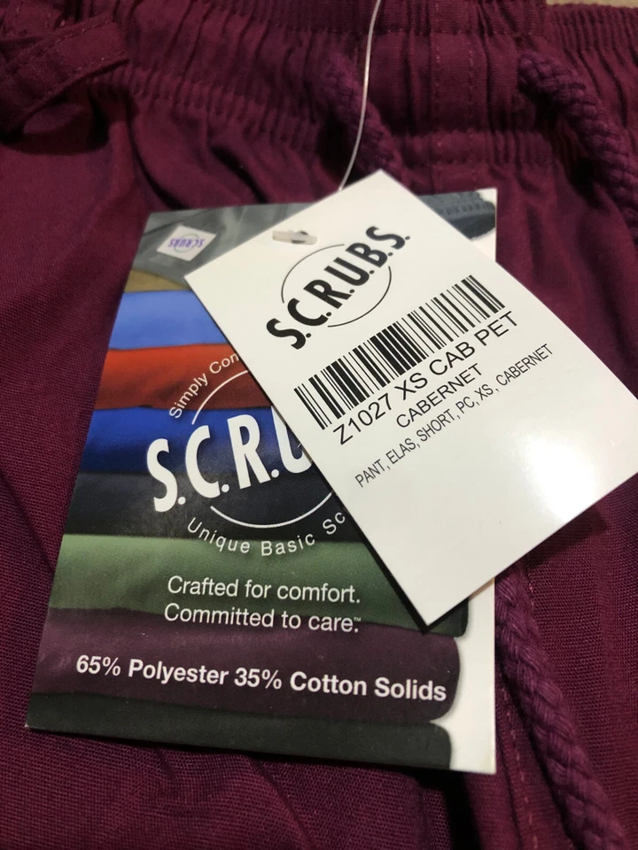 LOT S.C.R.U.B.S Scrub Top and Bottom Pants Shirt Set Purple XS NEW WITH TAGS NWT - Image 2 of 4