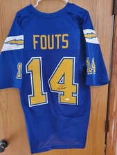 Dan Fouts signed autographed Chargers NFL Vintage stitched throwback jersey JSA