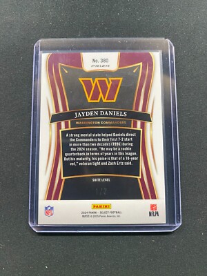 2024 Select RC Jayden Daniels Snakeskin Prizm *1/2* Rookie Suite