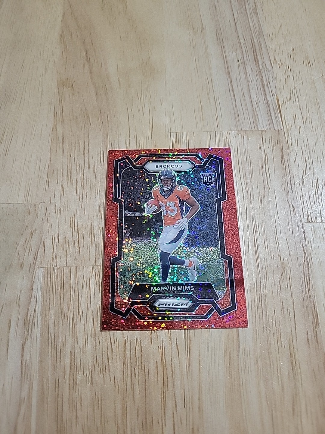2023 Prizm MARVIN MIMS Red Sparkle Prizm #327 Rookie RC Denver Broncos SP
