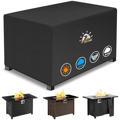 Fire Pit Cover Rectangular 48 Inch - Outdoor Fire Table Cover Rectangle Heavy...