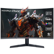 27 Inch 2K QHD 144Hz 1Ms Curved Gaming Monitor,Adpitive-Sync Technology,100 Srg
