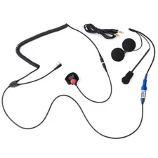 Motorcycle Communication Helmet Speakers & Mic Kit Kenwood 2-Pin Style Radios