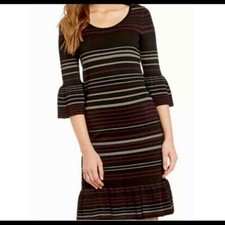 Max Studio womens small Specialty Product Striped sweater Dress