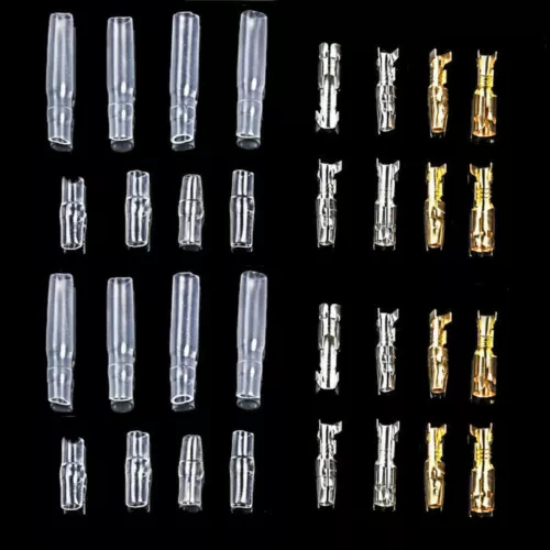 400PCS BRASS MOTORCYCLE WIRING HARNESS LOOM BULLET CONNECTORS 3.9MM ELECTRICAL - Picture 3 of 12