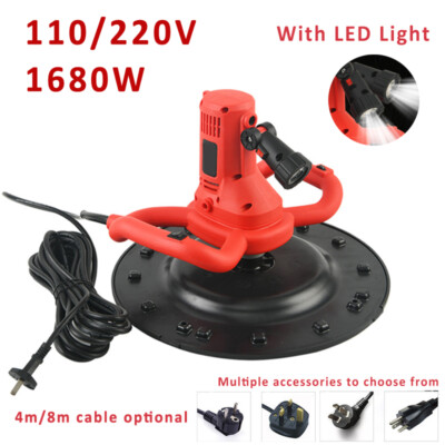 1680W Concrete Cement Mortar Trowel Wall Smoothing Electric Polishing W/ Light