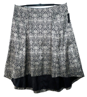 NWT LANE BRYANT  Women's Heavy Cotton Polyester Asymmetric Skirt Paisley Size 28