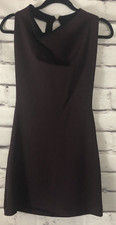 NWT Urban Outfitters Womens S-P Burgundy Haltered Neck Knee Length Dress