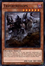 2017 Yu Gi Oh Dinosmashers Fury Structure Deck #SR04EN017 Trifortressops C
