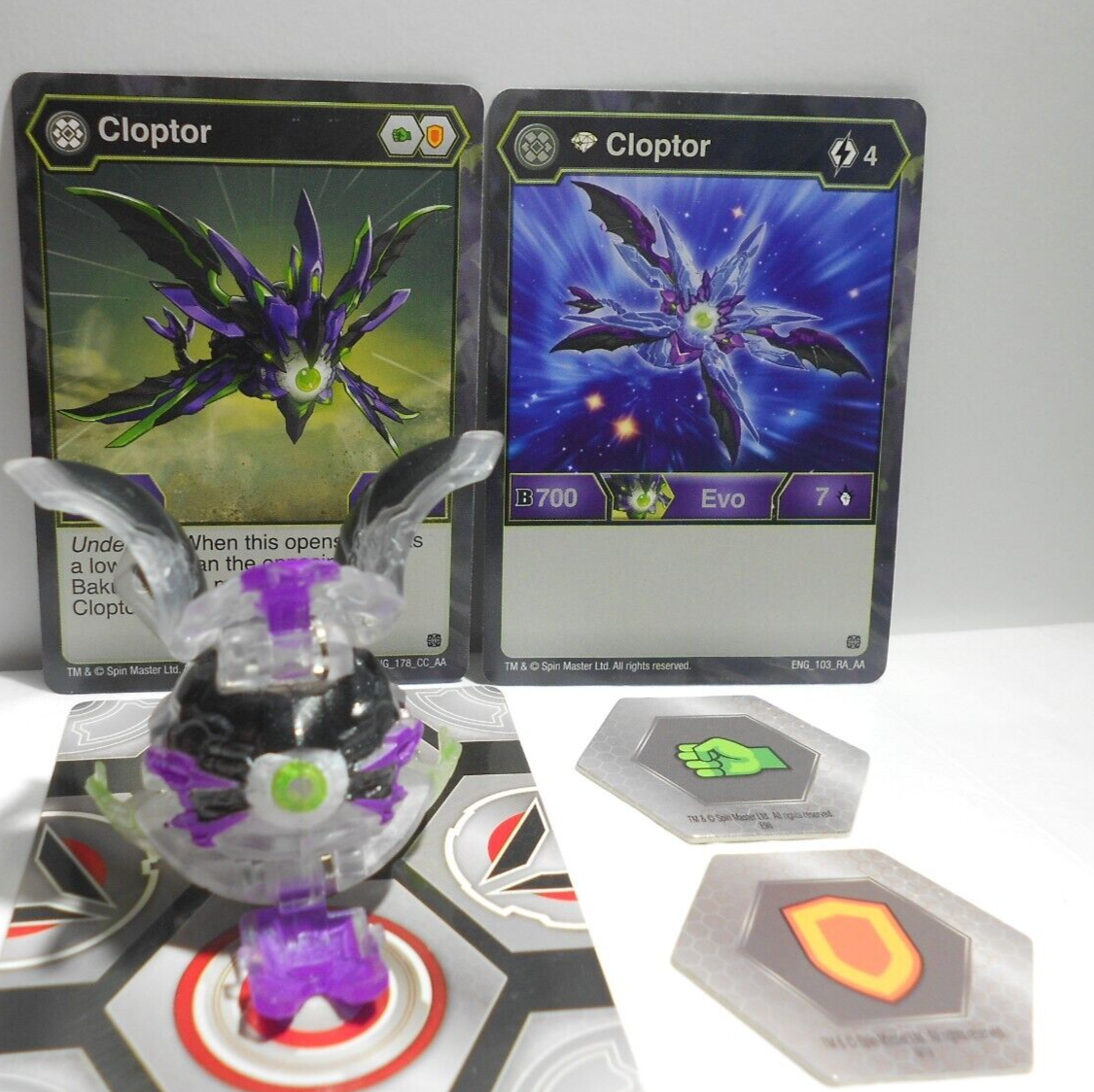 Bakugan Cloptor Diamond Darkus Battle Planet B700 - Card - 2 cores