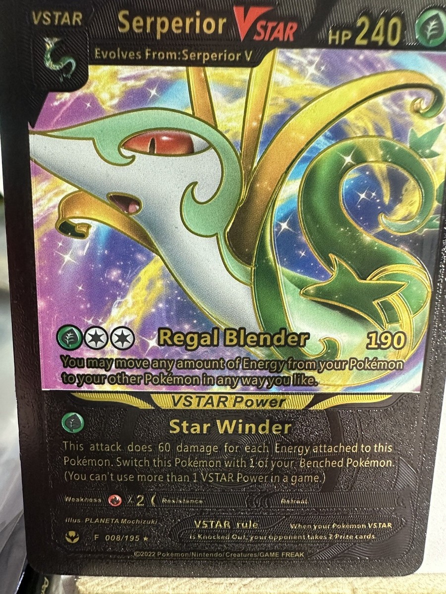 Serperior VSTAR Regal Blender Black Hp240 Foil Fan Art Card NM | eBay