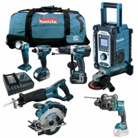 11Tlg. Makita 18V Dhr Akku Werkzeug Set Rtj Kombi Bohrhammer Y1J Z Rmj