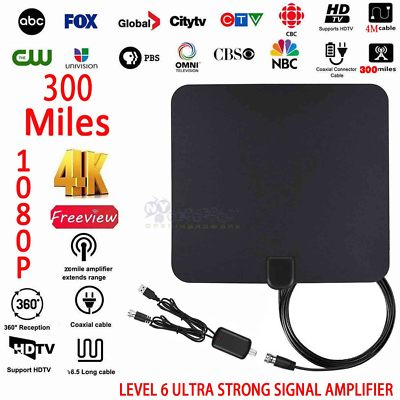 #ad HDTV 1080P DIGITAL INDOOR ANTENNA IMPROVED SEEN ON TV CLEAR HD AMPLIFIED SIGN $18.19