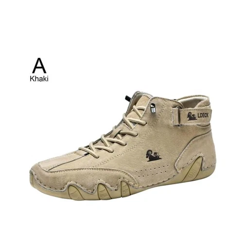 Stivali scamosciati alla moda chiusura alti uomo scarpe casual cotone taglia UK NUOVI - Foto 17 di 34