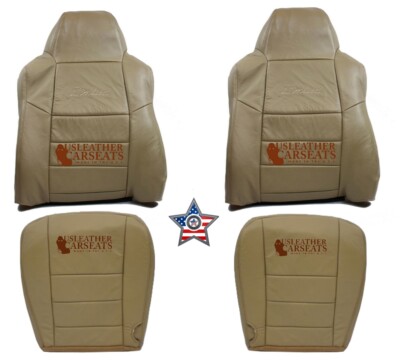 2002 Ford Excursion Limited Full Front Leather Seat Cover TAN