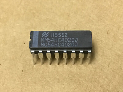 (1 PC)  NATIONAL  MM54HC4020J   Counter, Up, 14 Bit Binary, 16 Pin, Ceramic, DIP