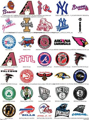 MEGA 6000+ SPORTS BUNDLE Embroidery Machine Designs PES ZIP DRIVE NFL NBA MLB