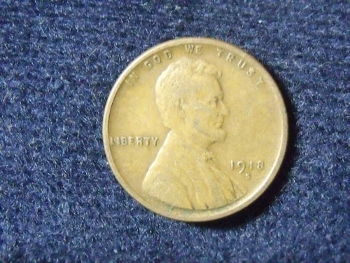 1918S  LINCOLN WHEAT PENNY SAN FRANSCO 1c VF COIN  SHIPS FOR FREE  AC31