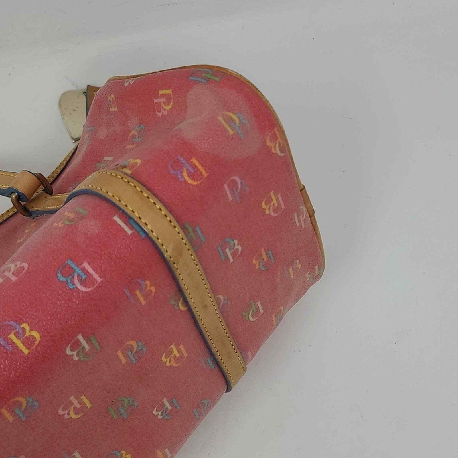 Dooney And Bourke Y2K Multicolor Pink Logo Shoulder B… Gem