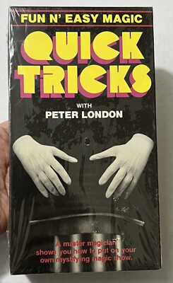 New SEALED 1986 VHS Learn Fun & Easy Magic QUICK TRICKS with PETER LONDON