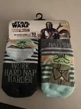 Disney Star Wars Women's Shoe Size 4-10 Gray Graphic No Show Socks 10 Pairs NWT
