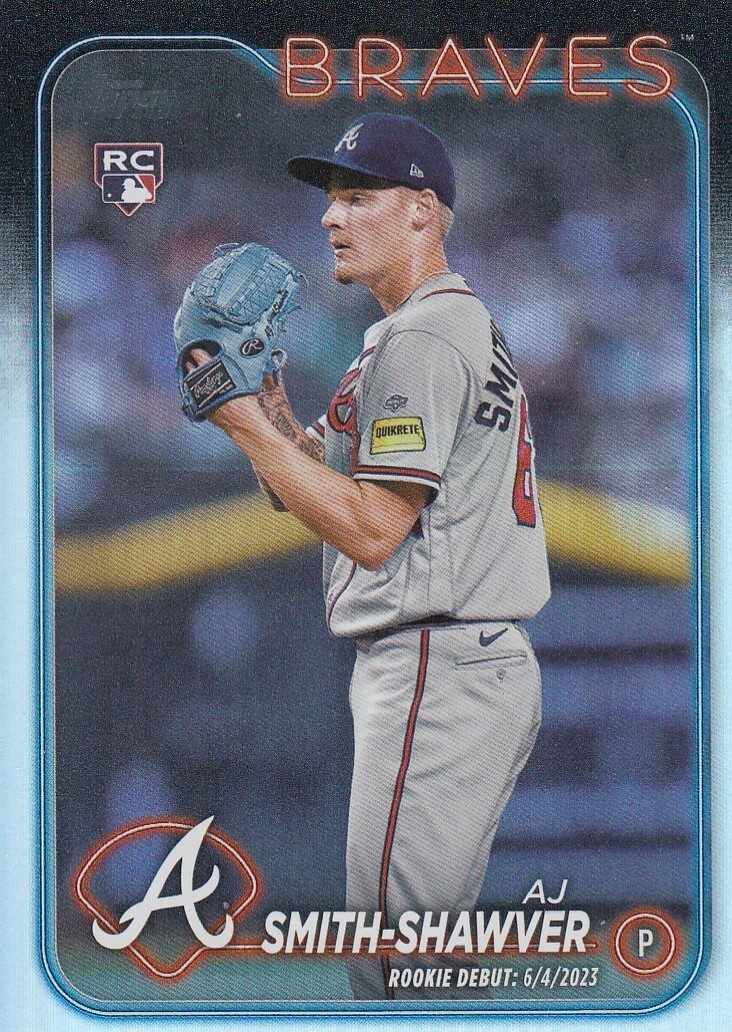 AJ SMITH-SHAWVER TOPPS UPDATE ROOKIE RAINBOW FOIL RC BRAVES #US316 2024 24