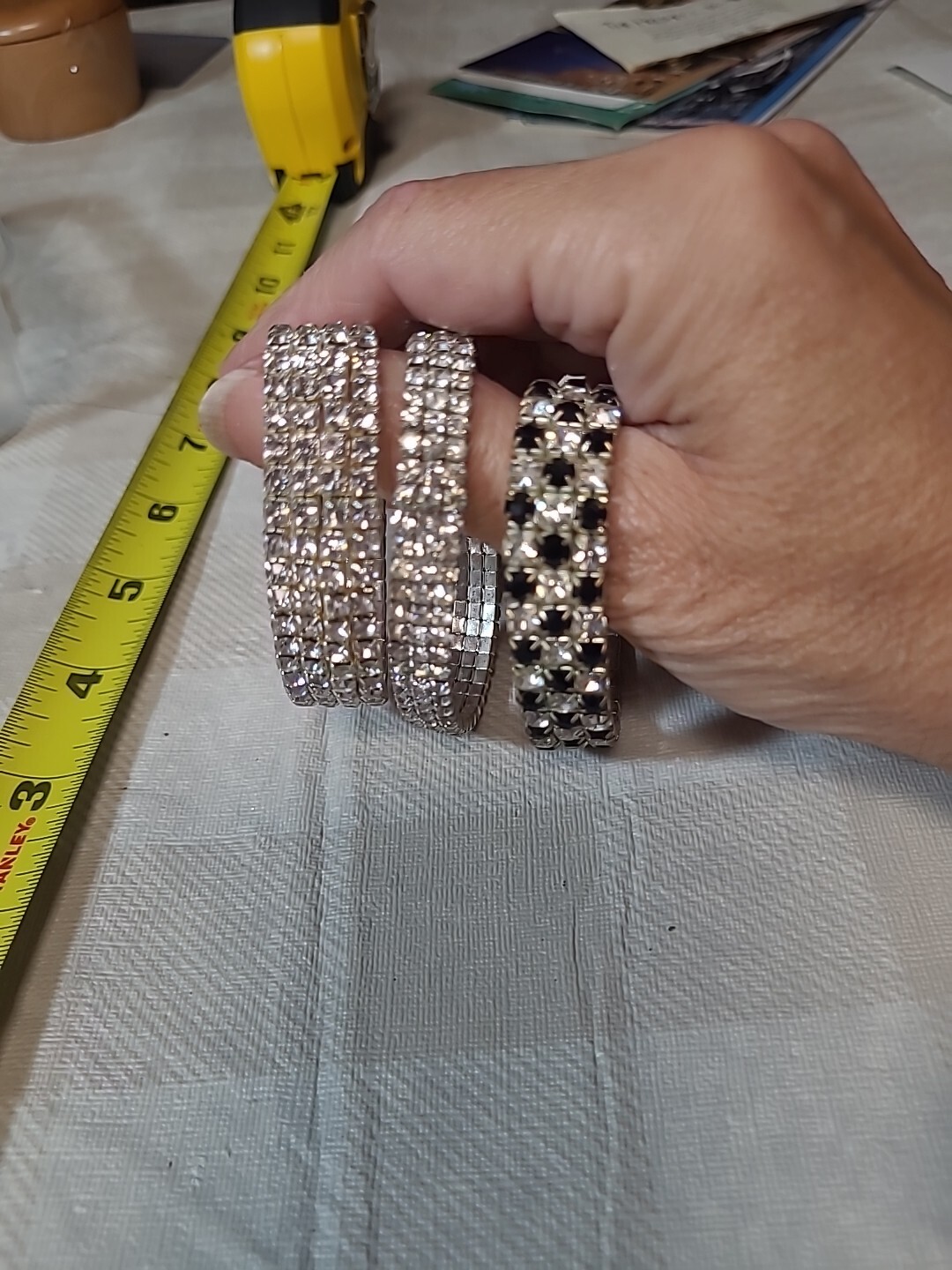 THREE RHINESTONE STRETCH BRACELETS - image 10